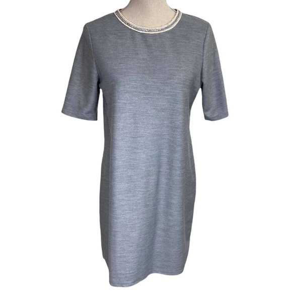 1990s "LILA ROSE" Silver Gray T-Shirt Dress Fall Fashion Vintage - Picture 1 of 11